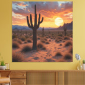Toile Coucher de soleil du désert de Boho (Insitu(Salon))