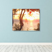 Toile Coucher de soleil du lac Supérieur (Insitu (Plancher de Bois))
