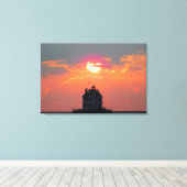 Toile Coucher de soleil du phare d'été (Insitu (Plancher de Bois))