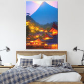 Toile Coucher de soleil du village indonésien (Insitu(Chambre))