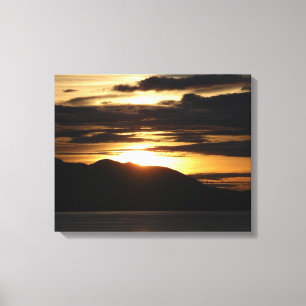 Toile Coucher de soleil en Alaska III Photographie magni