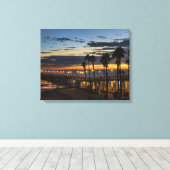 Toile Coucher de soleil en bord de mer (Insitu (Plancher de Bois))