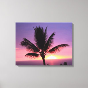 Toile Coucher de soleil en Hawaï