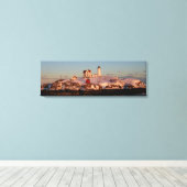 Toile Coucher de soleil en hiver à Nubble Light (Insitu (Plancher de Bois))