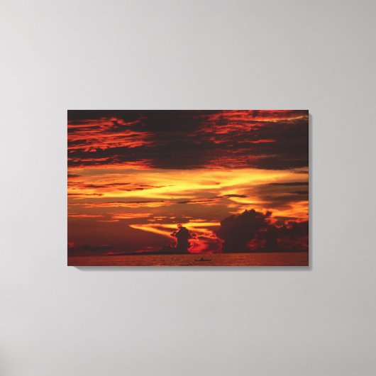 Toile Coucher de soleil en mer (Recto)