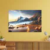 Toile Coucher de soleil en montagne (Insitu(Salon))