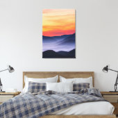 Toile Coucher de soleil et brouillard dans la vallée (Insitu(Chambre))