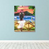 TOILE COUCHER DE SOLEIL HULA HAWAÏEN (Insitu (Plancher de Bois))