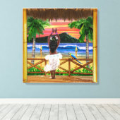 TOILE COUCHER DE SOLEIL HULA HAWAÏEN (Insitu (Plancher de Bois))