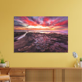 Toile Coucher de soleil incroyable aux bassins de marée (Insitu(Salon))