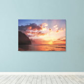 Toile Coucher de soleil le long de la côte de Kauai (Insitu (Plancher de Bois))