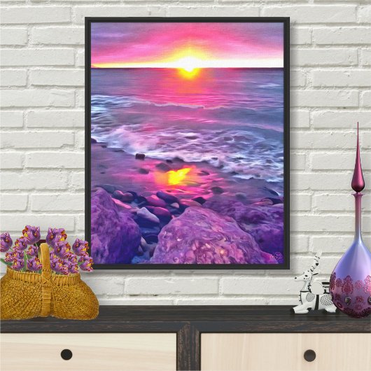 Toile Coucher de soleil Malecon 0911 Art