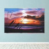 Toile Coucher de soleil mauve multicouche (Insitu (Plancher de Bois))