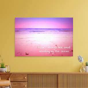 Toile Coucher de soleil océanique rose et violet avec ci