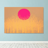 Toile Coucher de soleil orange (Insitu (Plancher de Bois))