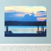 Toile Coucher de soleil paisible sur le front de mer (Insitu (Plancher de Bois))