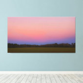 Toile Coucher de soleil paisible sur prairie (Insitu (Plancher de Bois))