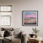 Toile Coucher de soleil - Peinture de paysage pastel dou