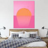 Toile Coucher de soleil rétro (Insitu(Chambre))