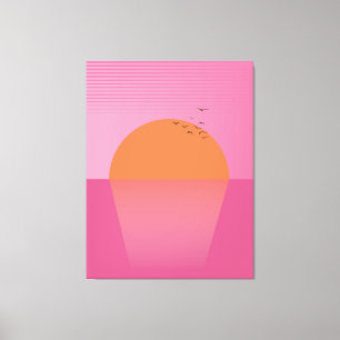 Toile Coucher de soleil rétro