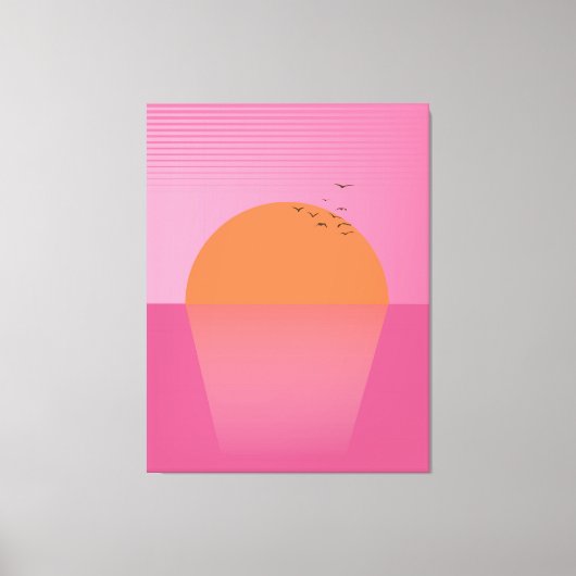 Toile Coucher de soleil rétro (Recto)