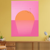 Toile Coucher de soleil rétro (Insitu(Salon))
