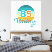 Toile Coucher de soleil Rétro 85 Vintage en détresse (Insitu(Chambre))