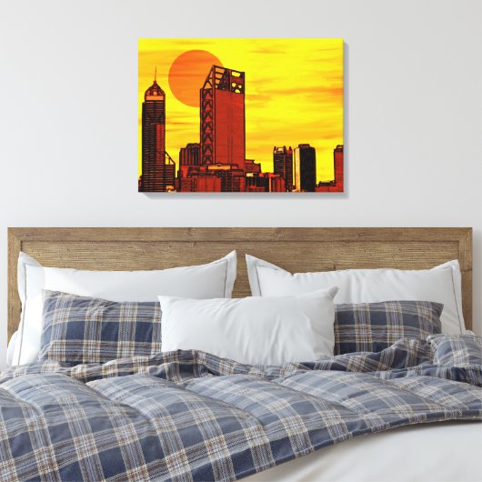 Toile Coucher de soleil rouge (Insitu(Chambre))