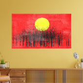 Toile Coucher de soleil rouge peinture Abstraite (Insitu(Salon))