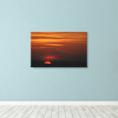 Toile Coucher de soleil rouge sur le Midwest (Insitu (Plancher de Bois))