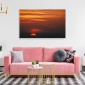 Toile Coucher de soleil rouge sur le Midwest (Insitu(Salon))