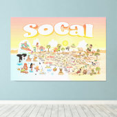 Toile Coucher de soleil SoCal (Insitu (Plancher de Bois))