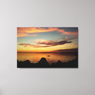 Toile Coucher de soleil sur cèdre 11