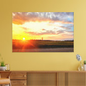 Toile Coucher de soleil sur champs ouverts (Insitu(Salon))