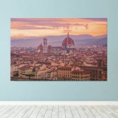 Toile Coucher de soleil sur Florence, Italie (Insitu (Plancher de Bois))