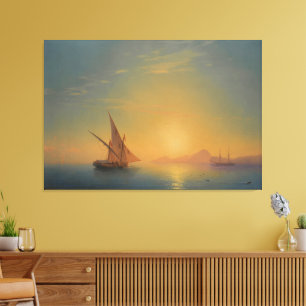 Toile Coucher de soleil sur Ischia