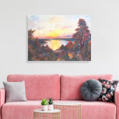 Toile Coucher de soleil sur la côte (par Kimon Loghi) (Insitu(Salon))