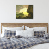 Toile Coucher de soleil sur la côte près de Naples, vers (Insitu(Chambre))