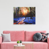 Toile Coucher de soleil sur la neige 2010 (Insitu(Salon))