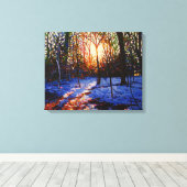 Toile Coucher de soleil sur la neige 2010 (Insitu (Plancher de Bois))