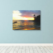 Toile Coucher de soleil sur la plage (Insitu (Plancher de Bois))