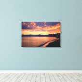Toile Coucher de soleil sur la plage (Insitu (Plancher de Bois))