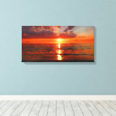 Toile Coucher de soleil sur la plage (Insitu (Plancher de Bois))