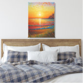 Toile Coucher de soleil sur la plage de Fiery (Insitu(Chambre))