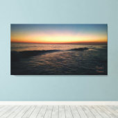Toile Coucher de soleil sur la plage de Floride (Insitu (Plancher de Bois))