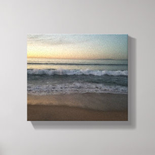 Toile Coucher de soleil sur la plage de Monterey Bay