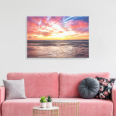 Toile Coucher de soleil sur la plage et la mer (Insitu(Salon))