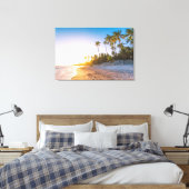 Toile Coucher de soleil sur la plage tropicale | Républi (Insitu(Chambre))