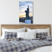 Toile Coucher de soleil sur la réplique de la statue de (Insitu(Chambre))
