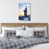 Toile Coucher de soleil sur la réplique de la statue de (Insitu(Chambre))